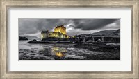 Fairytale Castle Twilight Panorama 2 Black Fine Art Print
