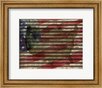 American Flag on Metal Fine Art Print