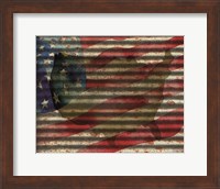 American Flag on Metal Fine Art Print
