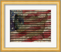 American Flag on Metal Fine Art Print