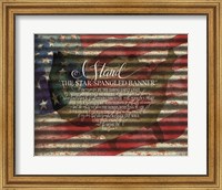 I Stand American Flag on Metal Fine Art Print