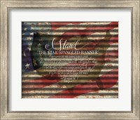 I Stand American Flag on Metal Fine Art Print