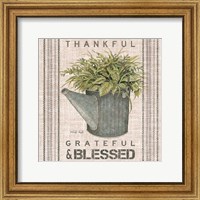 Galvanized Watering Can Blessed Fine Art Print