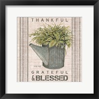 Galvanized Watering Can Blessed Fine Art Print