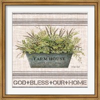Galvanized Farmhouse God Bless Fine Art Print