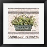 Galvanized Farmhouse God Bless Fine Art Print