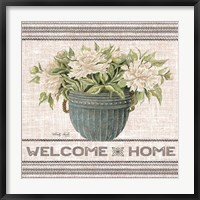 Galvanized Peonies Welcome Home Fine Art Print