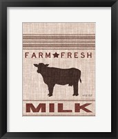 Grain Sack Milk Framed Print