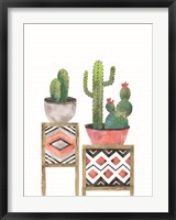 Cactus Tables with Coral Fine Art Print