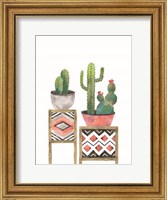 Cactus Tables with Coral Fine Art Print