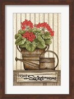 Home Sweet Home Geraniums Fine Art Print