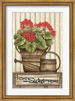 Home Sweet Home Geraniums Fine Art Print