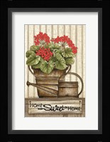 Home Sweet Home Geraniums Fine Art Print