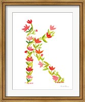 Floral Alphabet Letter XI Fine Art Print