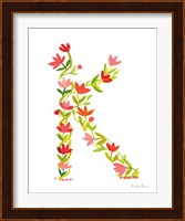 Floral Alphabet Letter XI Fine Art Print