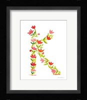 Floral Alphabet Letter XI Fine Art Print