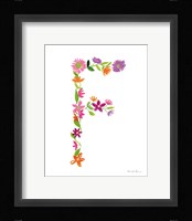 Floral Alphabet Letter VI Fine Art Print