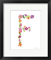 Floral Alphabet Letter VI Fine Art Print
