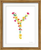 Floral Alphabet Letter XXV Fine Art Print