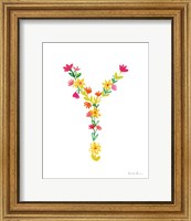 Floral Alphabet Letter XXV Fine Art Print