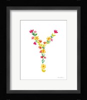 Floral Alphabet Letter XXV Fine Art Print