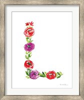 Floral Alphabet Letter XII Fine Art Print