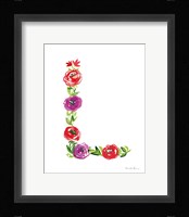 Floral Alphabet Letter XII Fine Art Print