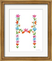 Floral Alphabet Letter VIII Fine Art Print
