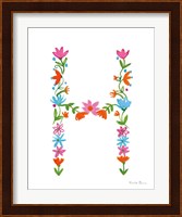 Floral Alphabet Letter VIII Fine Art Print
