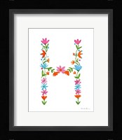 Floral Alphabet Letter VIII Fine Art Print