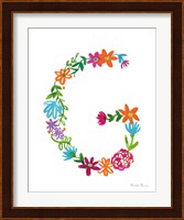 Floral Alphabet Letter VII Fine Art Print
