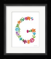 Floral Alphabet Letter VII Fine Art Print