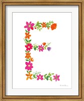 Floral Alphabet Letter V Fine Art Print