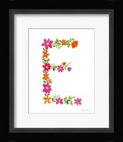 Floral Alphabet Letter V Fine Art Print