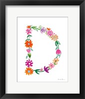 Floral Alphabet Letter IV Fine Art Print