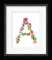 Floral Alphabet Letter I Fine Art Print
