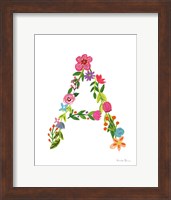Floral Alphabet Letter I Fine Art Print