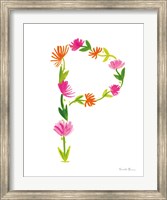 Floral Alphabet Letter XVI Fine Art Print