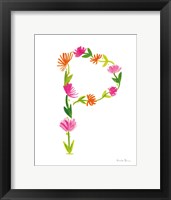 Floral Alphabet Letter XVI Fine Art Print
