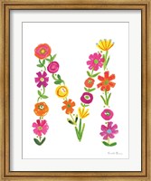 Floral Alphabet Letter XIII Fine Art Print