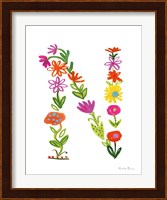 Floral Alphabet Letter XIV Fine Art Print