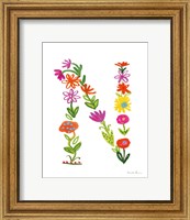 Floral Alphabet Letter XIV Fine Art Print