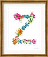 Floral Alphabet Letter XXVI Fine Art Print