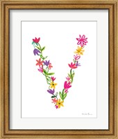 Floral Alphabet Letter XXII Fine Art Print