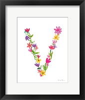 Floral Alphabet Letter XXII Fine Art Print
