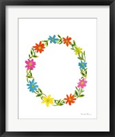 Floral Alphabet Letter XV Fine Art Print