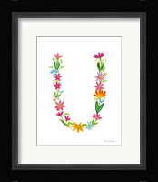Floral Alphabet Letter XXI Fine Art Print
