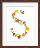 Floral Alphabet Letter XIX Fine Art Print