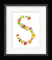 Floral Alphabet Letter XIX Fine Art Print
