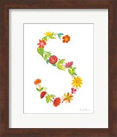 Floral Alphabet Letter XIX Fine Art Print